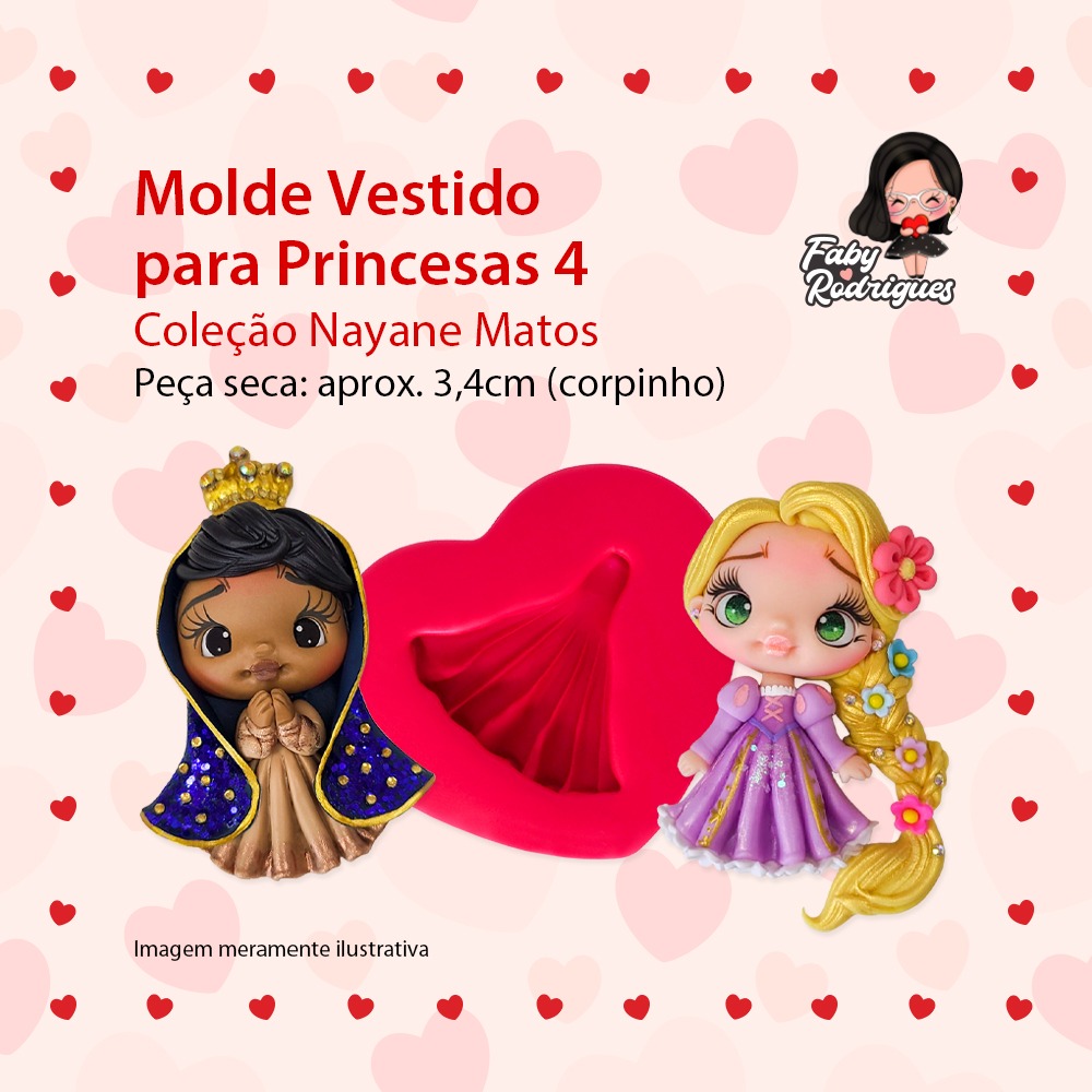 Molde De Silicone Vestido Para Princesas 4