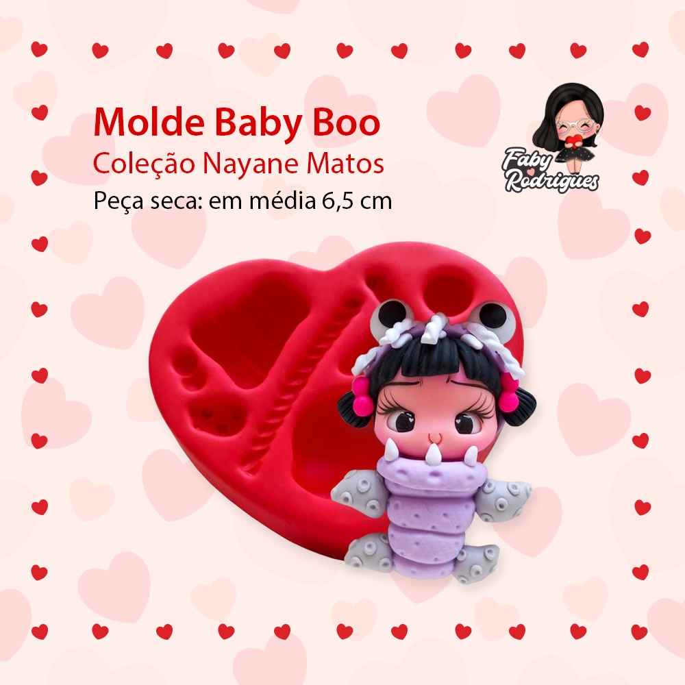 Molde de Silicone Baby Boo - Nayane Matos