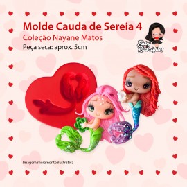 Molde de silicone Cauda de Sereia 4 - Nayane Matos