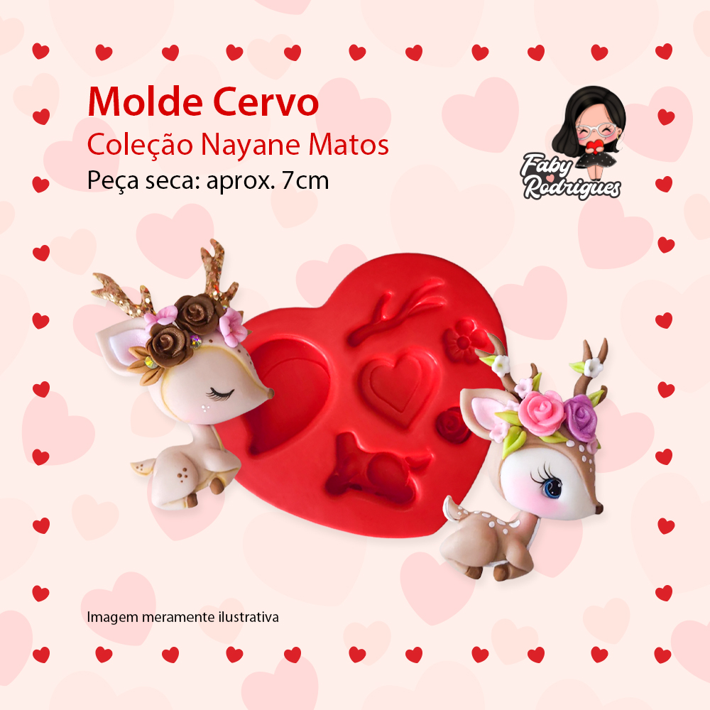 Molde de silicone Cervo - Nayane Matos