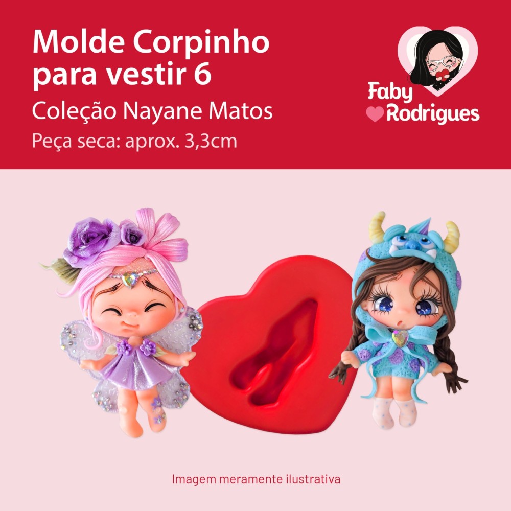 Molde de silicone Corpinho Para Vestir 6 - Nayane Matos