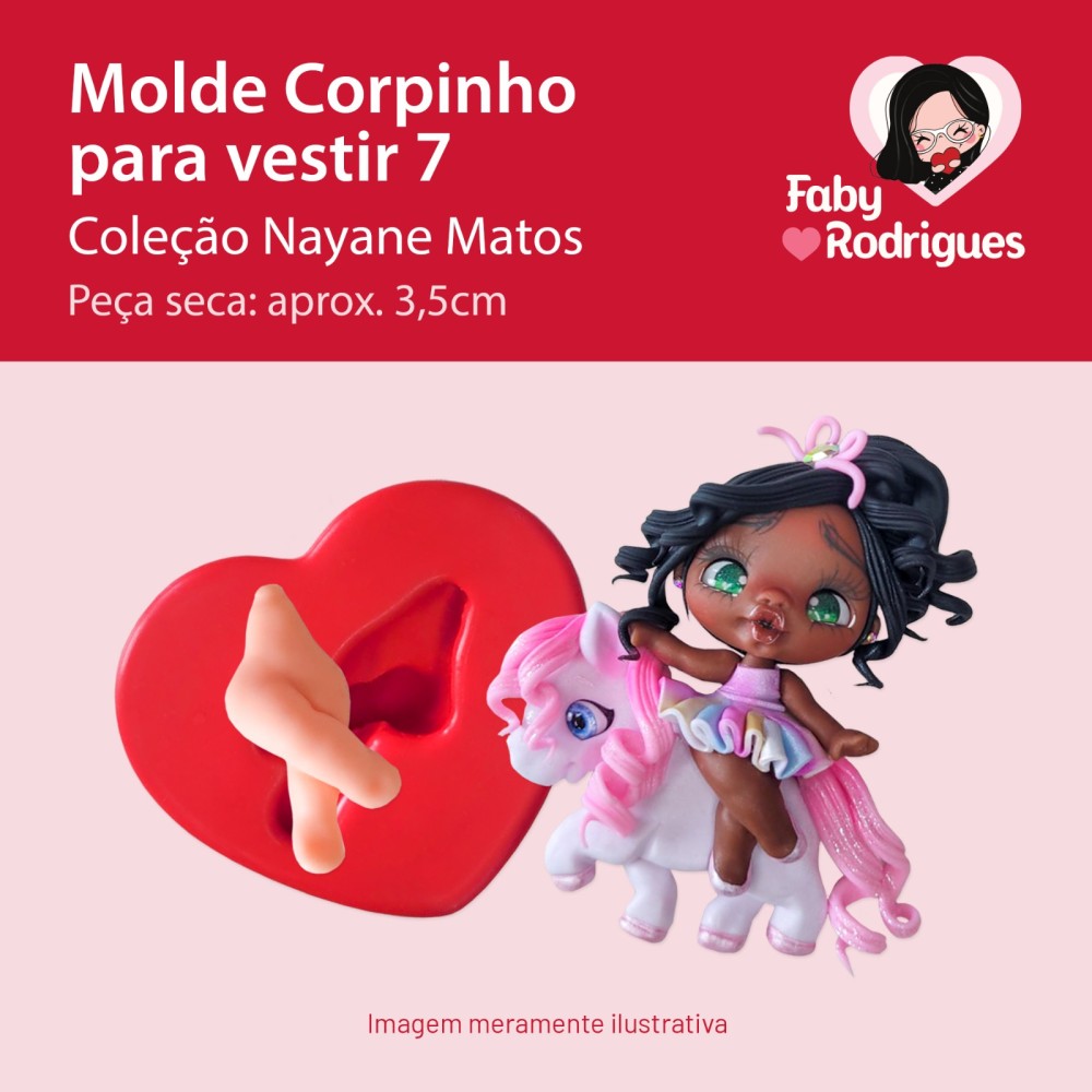 Molde de silicone Corpinho Para Vestir 7 - Nayane Matos