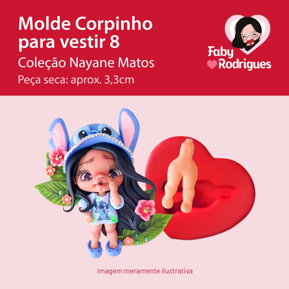 Molde de silicone Corpinho Para Vestir 8 - Nayane Matos