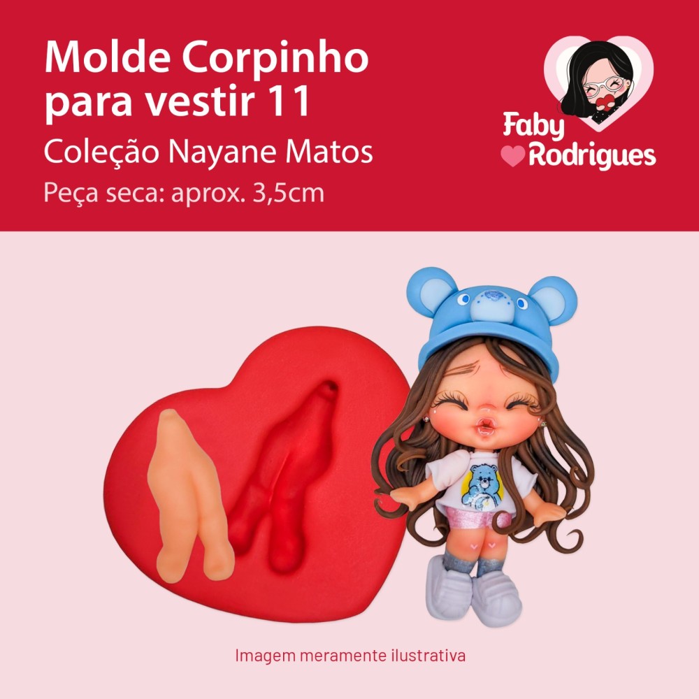 Molde de silicone Corpinho Para Vestir 11 - Nayane Matos