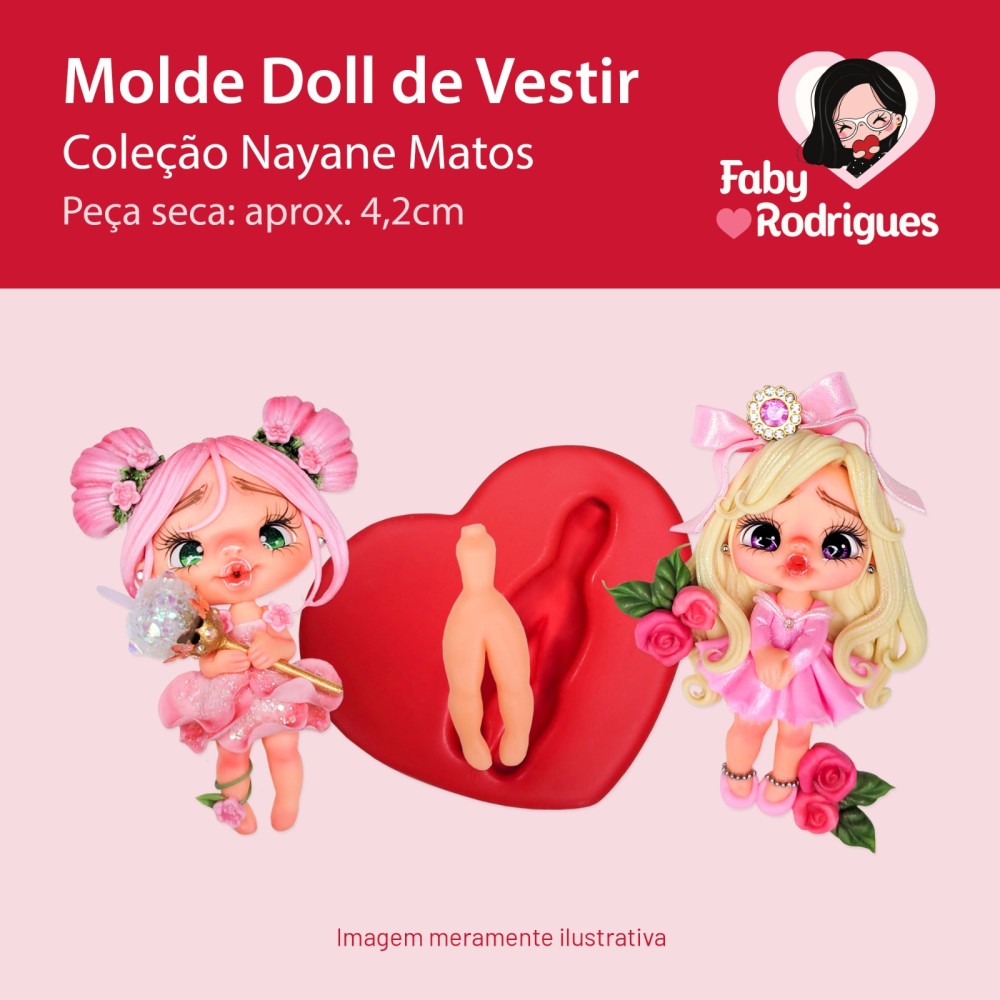 Molde de silicone Doll de Vestir - Nayane Matos