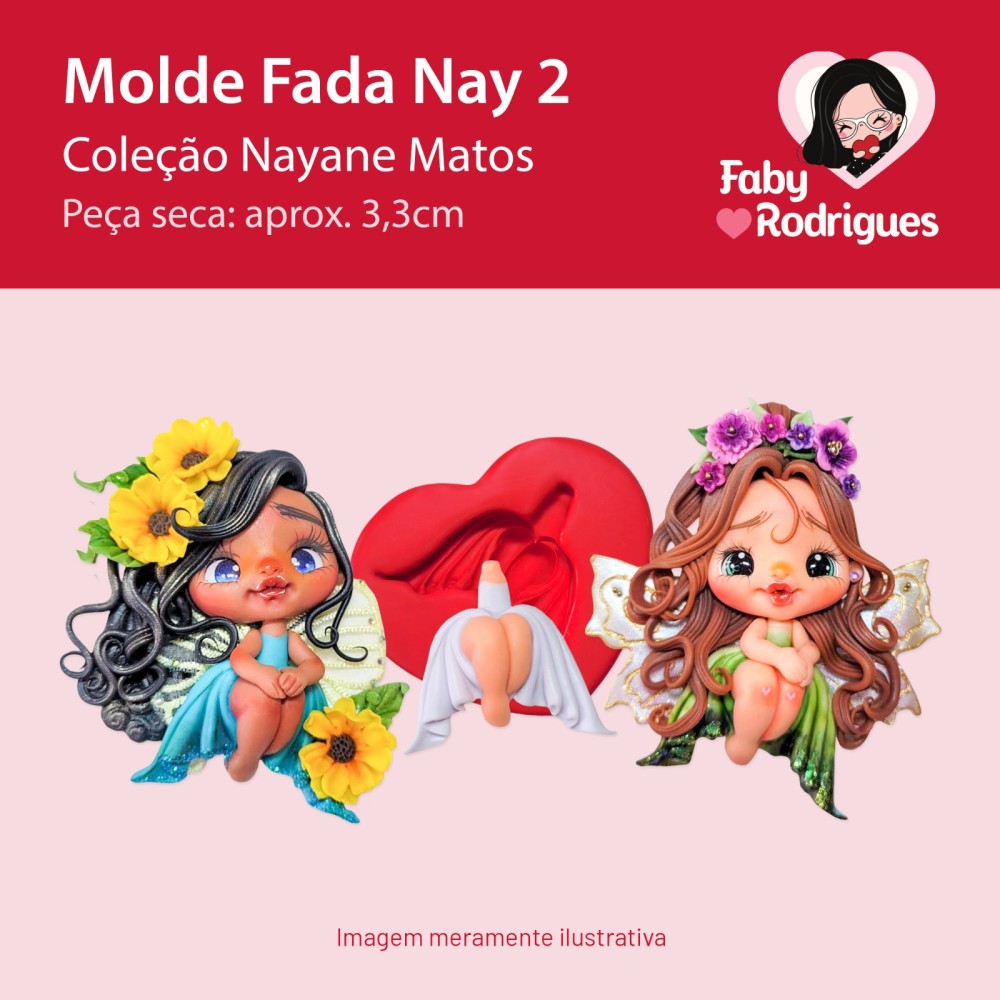 Molde de silicone Fada Nay 2 - Nayane Matos