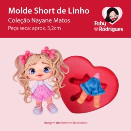 Molde de silicone Short de Linho - Nayane Matos