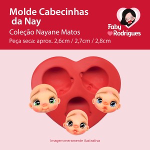 Molde de silicone Cabecinhas da Nay - Nayane Matos
