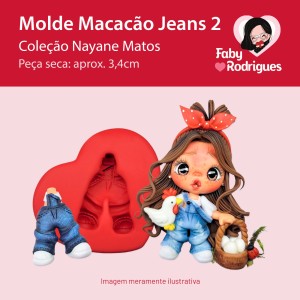 Molde de silicone Macacão Jeans 2 - Nayane Matos