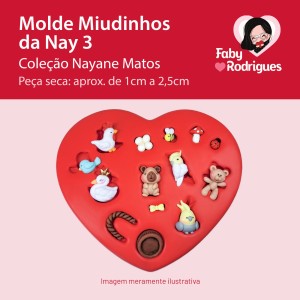 Molde de silicone Miudinhos da nay 3 - Nayane Matos
