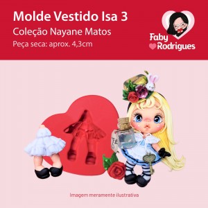 Molde de silicone Vestido Isa 3 - Nayane Matos