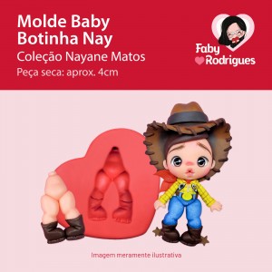 Molde de silicone Baby Botinha Nay - Nayane Matos