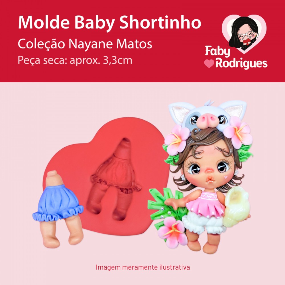 Molde de silicone Baby Shortinho - Nayane Matos