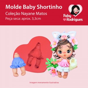 Molde de silicone Baby Shortinho - Nayane Matos