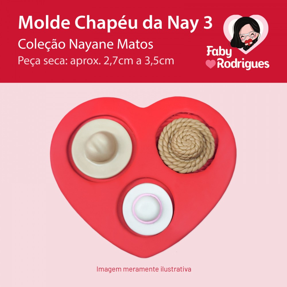 Molde de silicone Chapéu da Nay 3 - Nayane Matos