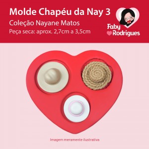 Molde de silicone Chapéu da Nay 3 - Nayane Matos