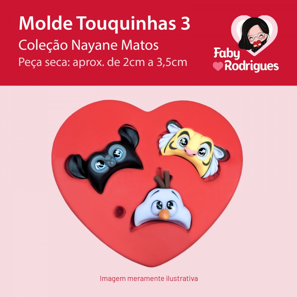 Molde de silicone Touquinhas 3 - Nayane Matos