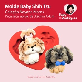 Molde de silicone Baby Shih Tzu - Nayane Matos