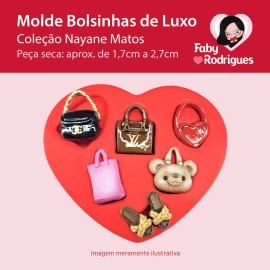 Molde de silicone Bolsinhas de Luxo - Nayane Matos