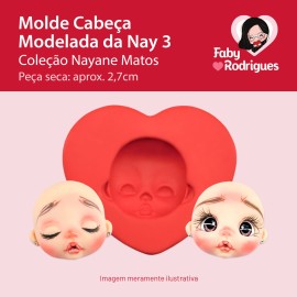 Molde de silicone Cabeça Modelada da Nay 3 - Nayane Matos
