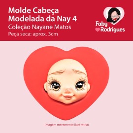 Molde de silicone Cabeça Modelada da Nay 4 - Nayane Matos