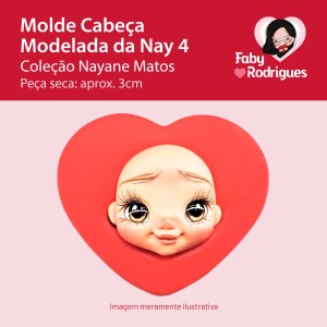 Molde de silicone Cabeça Modelada da Nay 4 - Nayane Matos