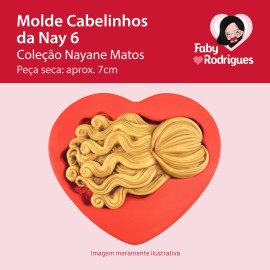 Molde de silicone Cabelinhos da Nay 6 - Nayane Matos