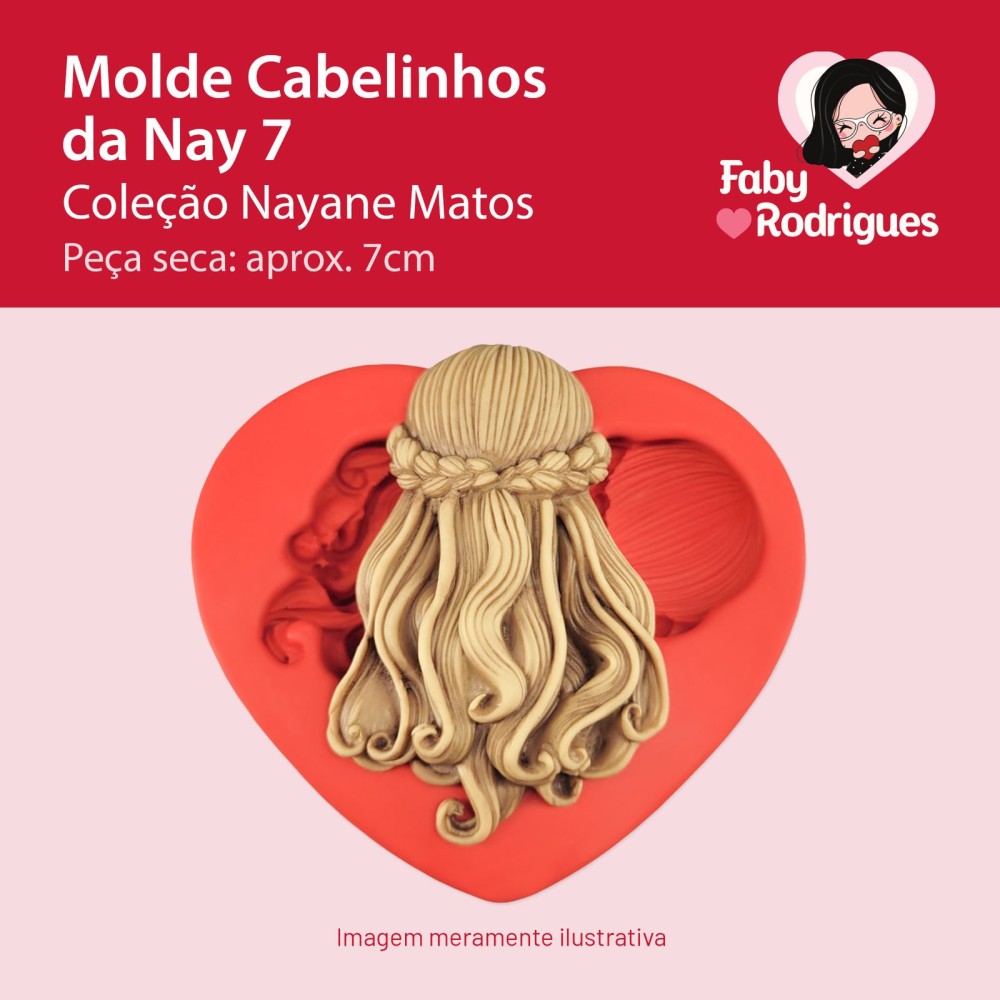 Molde de silicone Cabelinhos da Nay 7 - Nayane Matos
