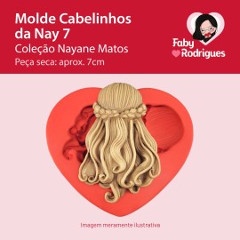 Molde de silicone Cabelinhos da Nay 7 - Nayane Matos
