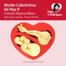 Molde de silicone Cabelinhos da Nay 8 - Nayane Matos
