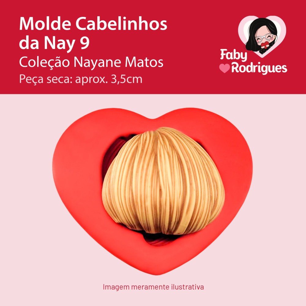 Molde de silicone Cabelinhos da Nay 9 - Nayane Matos