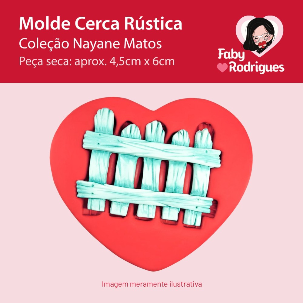 Molde de silicone Cerca Rustica - Nayane Matos