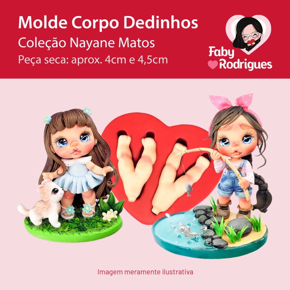 Molde de silicone Corpo Dedinhos - Nayane Matos