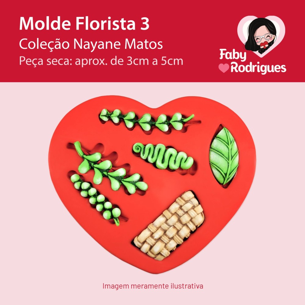 Molde de silicone Florista 3 - Nayane Matos