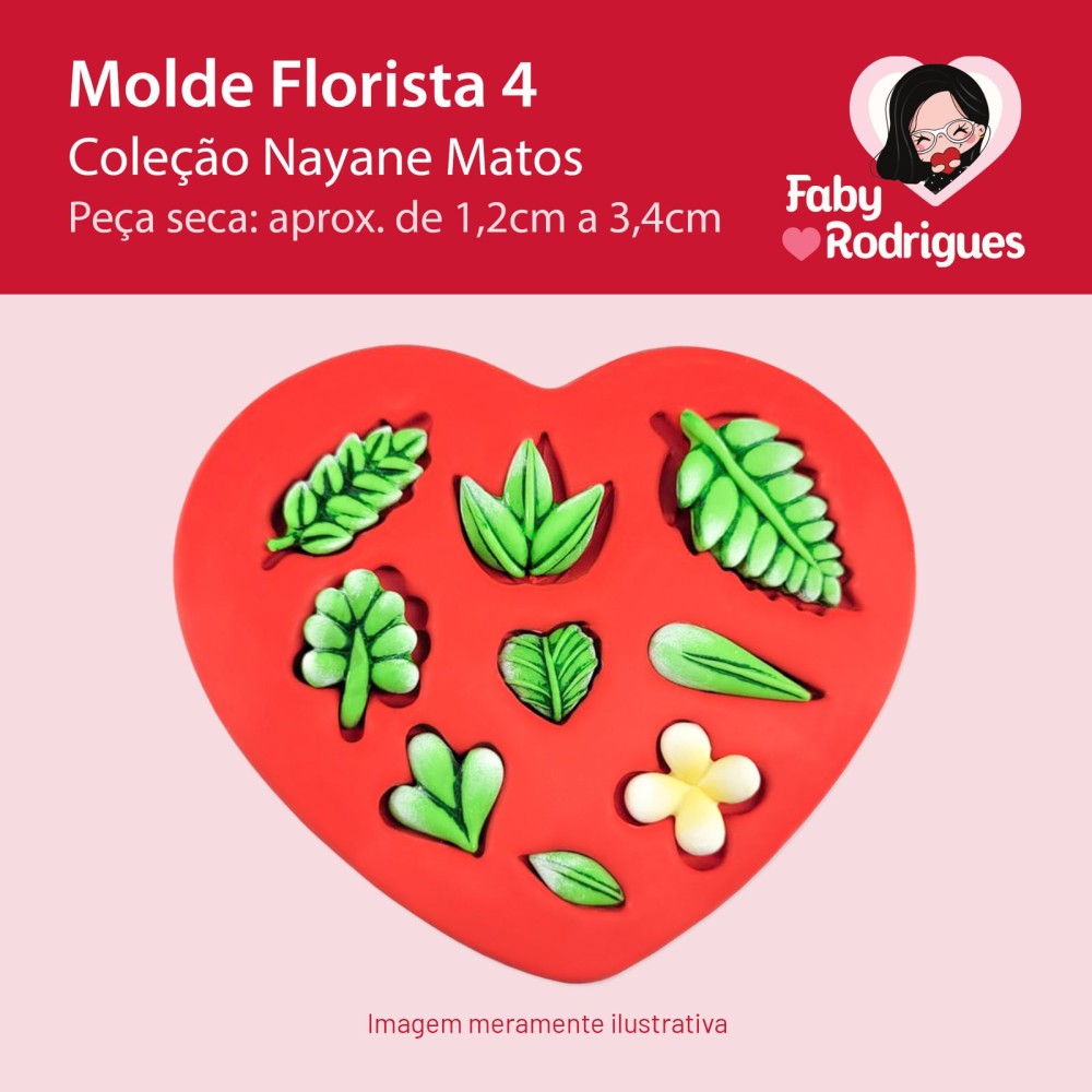 Molde de silicone Florista 4 - Nayane Matos