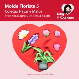 Molde de silicone Florista 5 - Nayane Matos