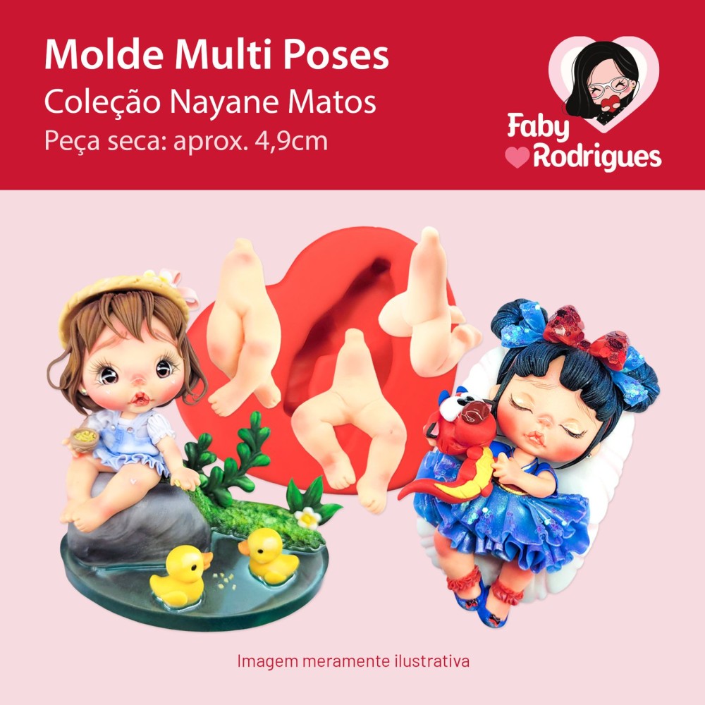 Molde de silicone Multi Poses - Nayane Matos