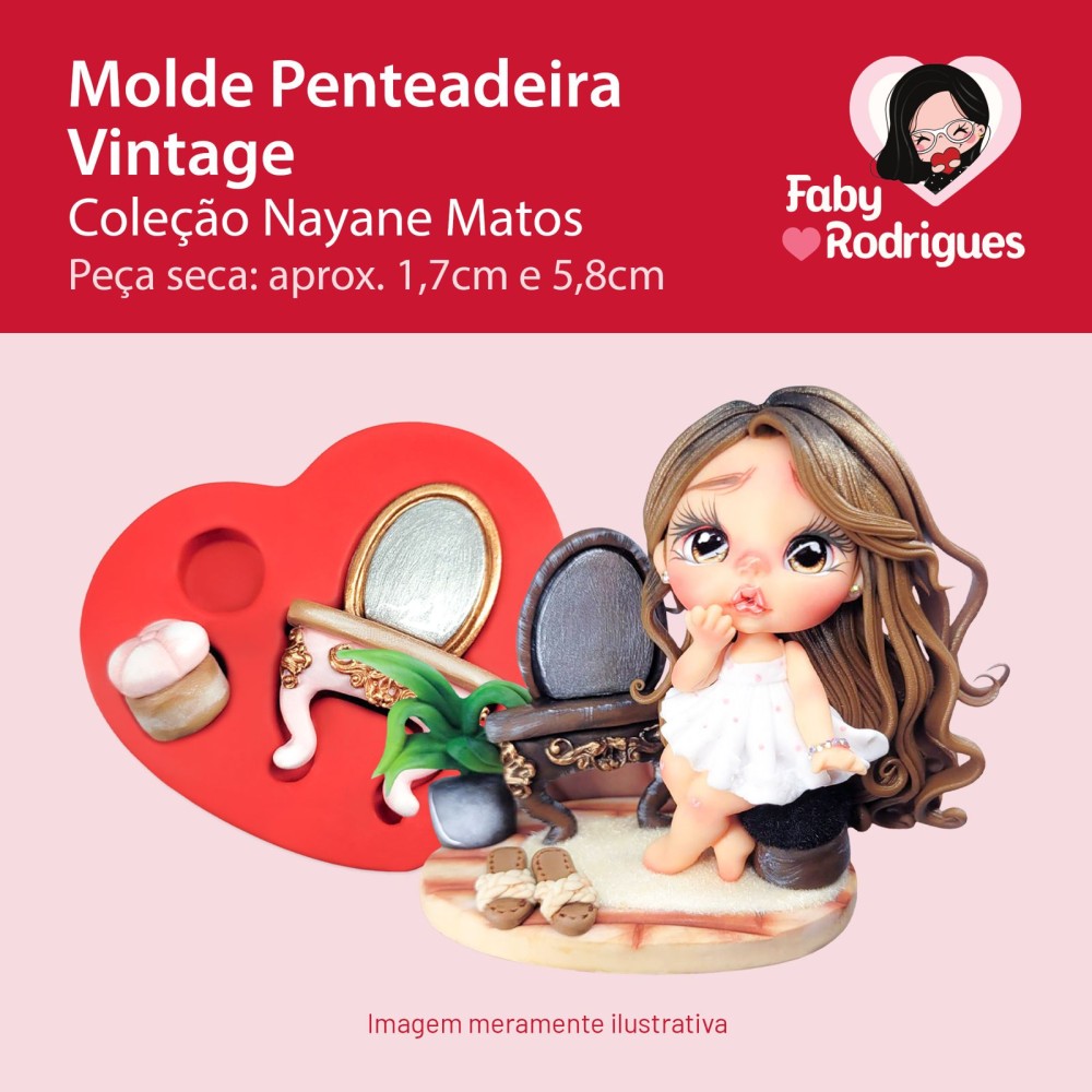 Molde de silicone Penteadeira Vintage - Nayane Matos