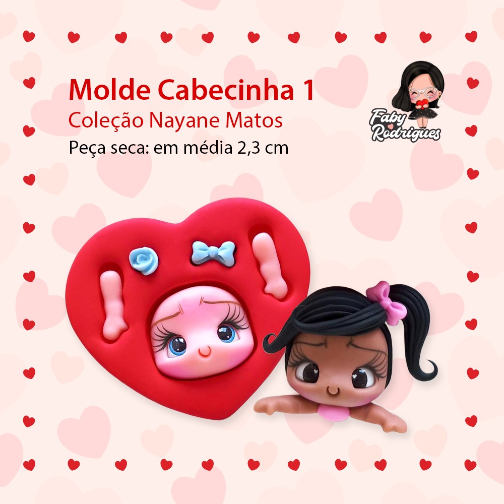 Molde de Silicone Cabecinha 1 - Nayane Matos