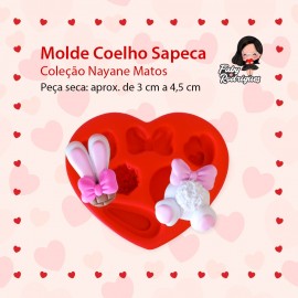 Molde de Silicone Coelho Sapeca - Nayane Matos