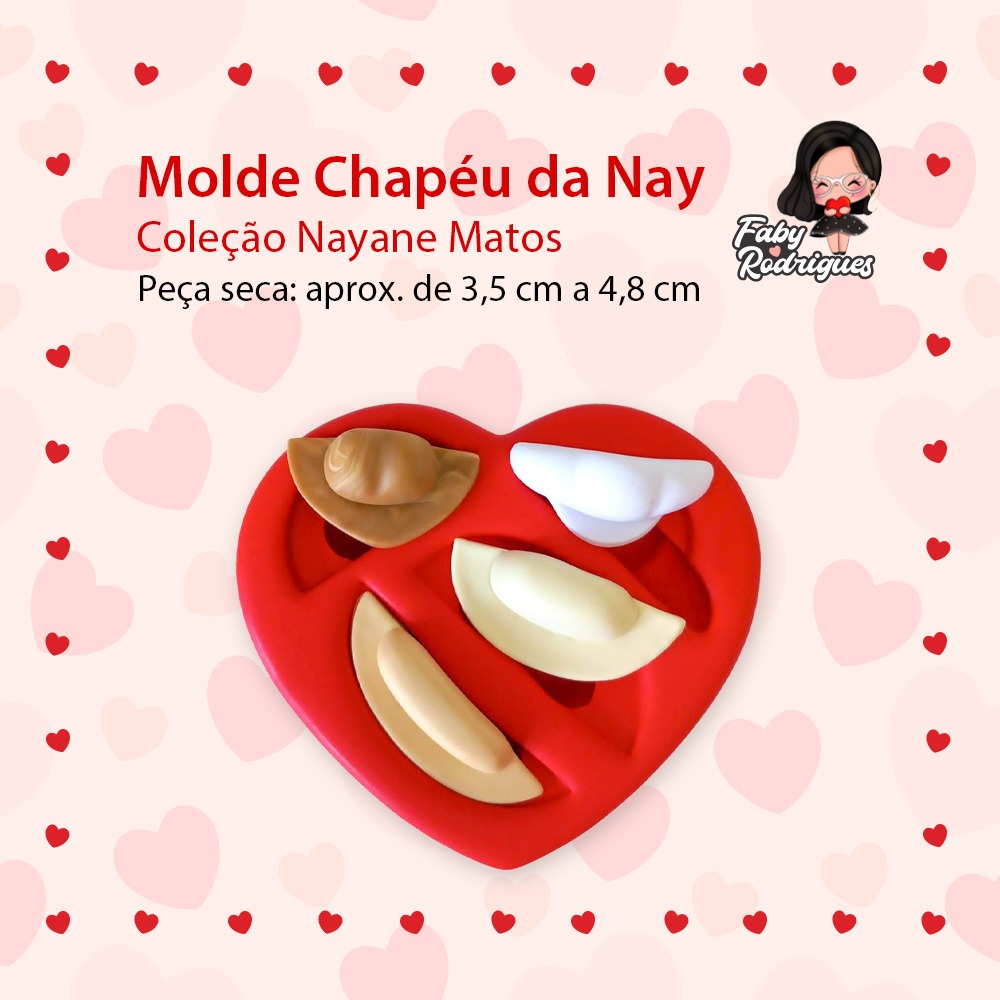 Molde de Silicone Chapéu Da Nay - Nayane Matos