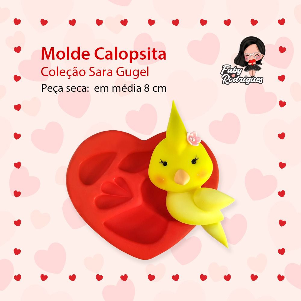 Molde de Silicone Calopsita - Sarajoara