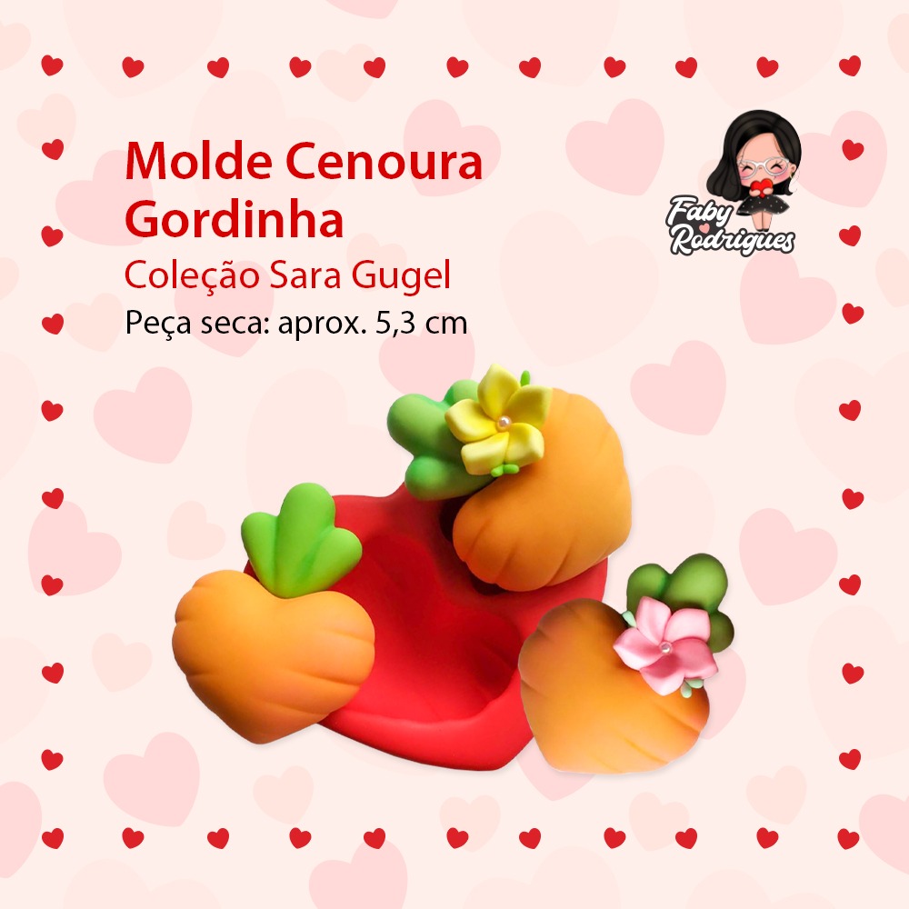 Molde de Silicone Cenoura Gordinha - Sarajoara