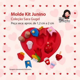 Molde De Silicone Kit Junino - Sara Gugel