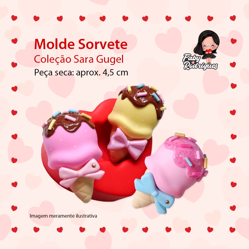 Molde De Silicone Sorvete - Sarajoara