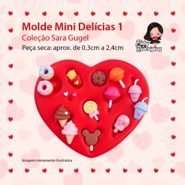 Molde de silicone Mini Delícias 1 - Sarajoara