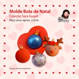 Molde de silicone Bola de Natal - Sarajoara