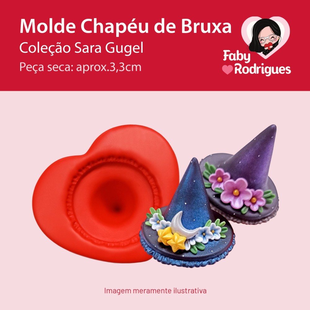 Molde De Silicone Chapéu de Bruxa - Sarajoara