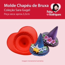 Molde De Silicone Chapéu de Bruxa - Sarajoara