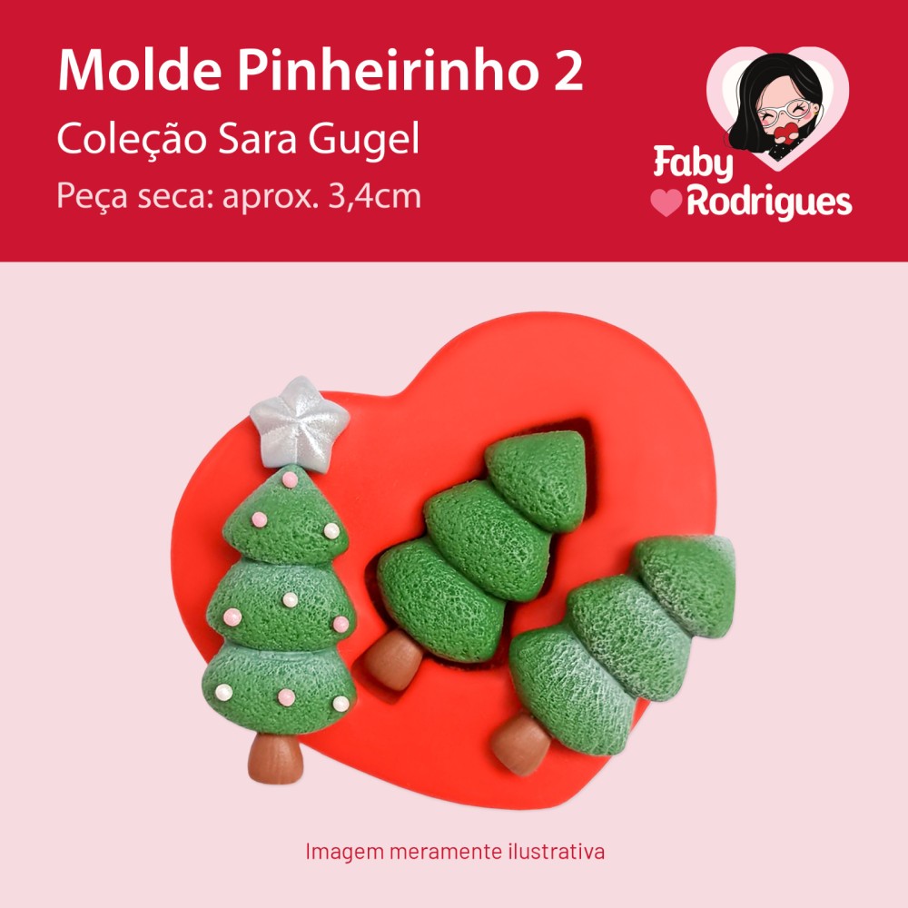 Molde De Silicone Pinheirinho 2 - Sarajoara